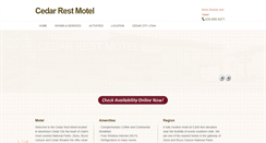 Desktop Screenshot of cedarrestmotel.com